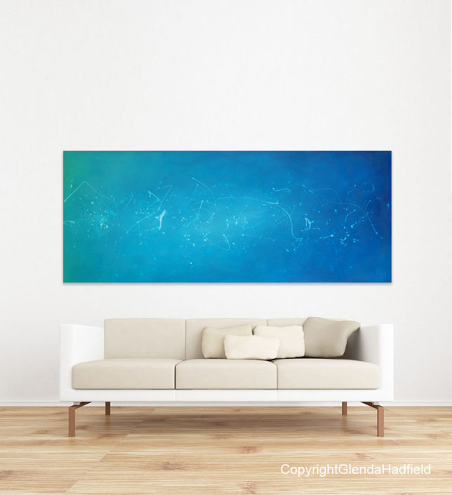 Blue Fire Flies - Contemporary Abstract Art By Artist G Hadfield