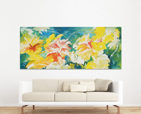 Hibiscus - Contemporary Abstract Art By Artist G Hadfield