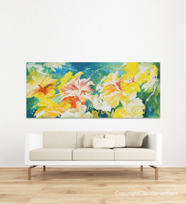 Hibiscus - Contemporary Abstract Art By Artist G Hadfield