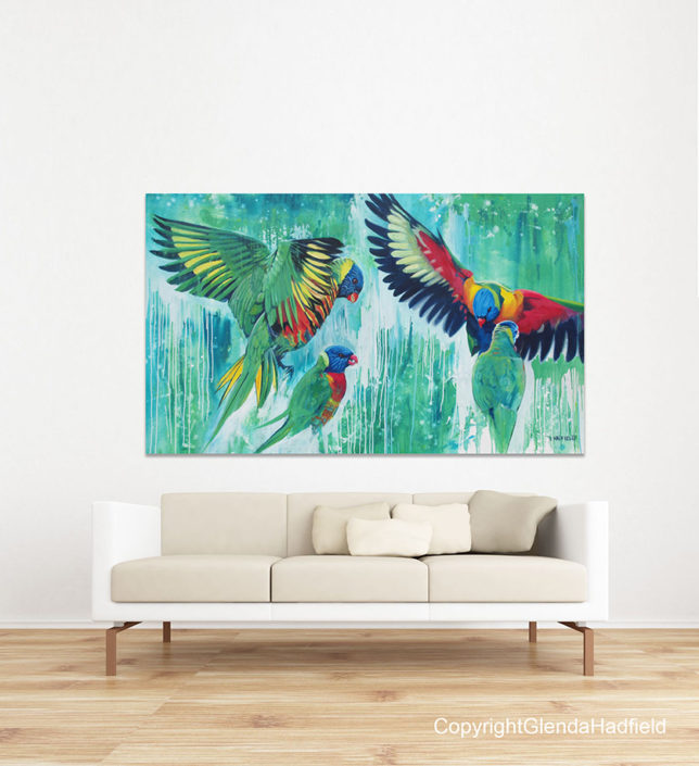 Tropical Birds painting
