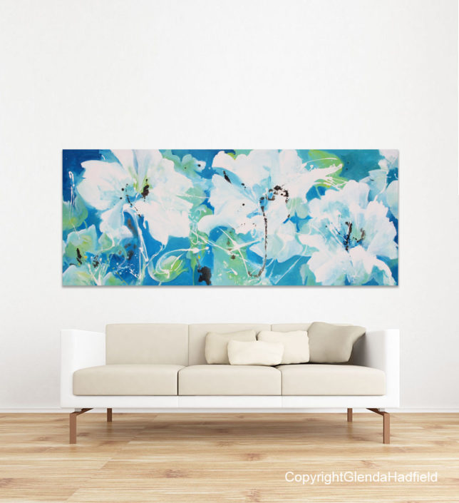 White Scent Abstract Flower painting