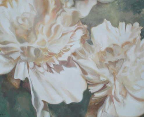 Peonies Painting by Glenda Hadfield