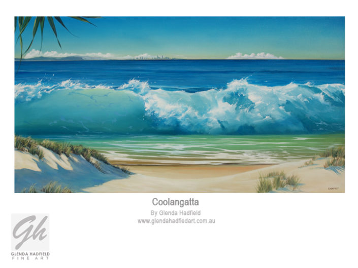 Coolangatta Beach Painting by artist Glenda Hadfield