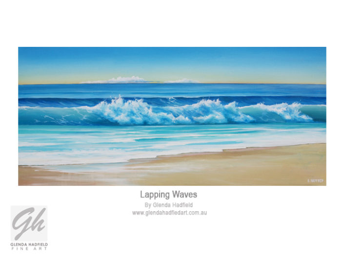 Lapping Waves - seascape painting by G Hadfield