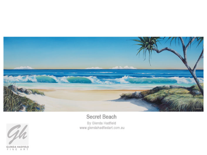 Secret Beach - seascape painting by G Hadfield