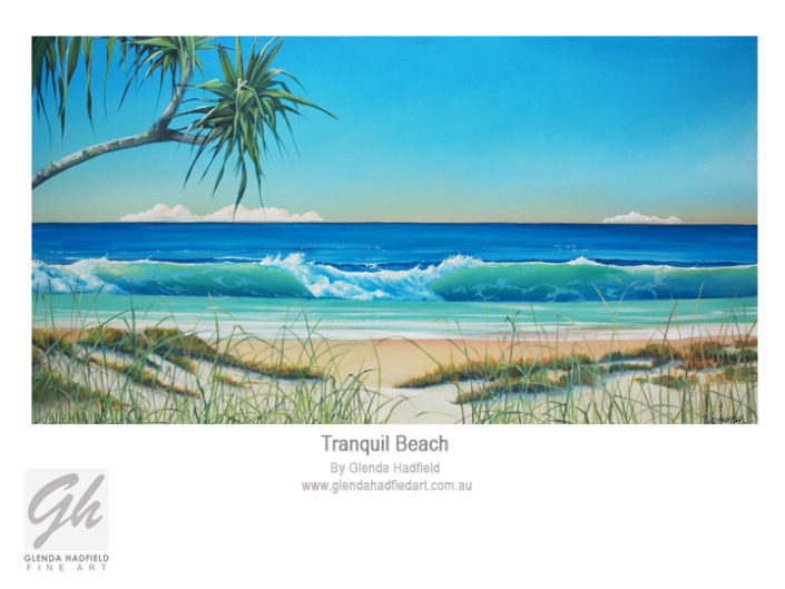 Tranquil Beach - Seascape painting by Glenda Hadfield